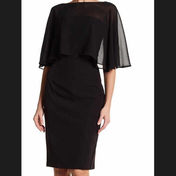 Nanette Lepore sheath with chiffon cape/scarf - Picture 1 of 5